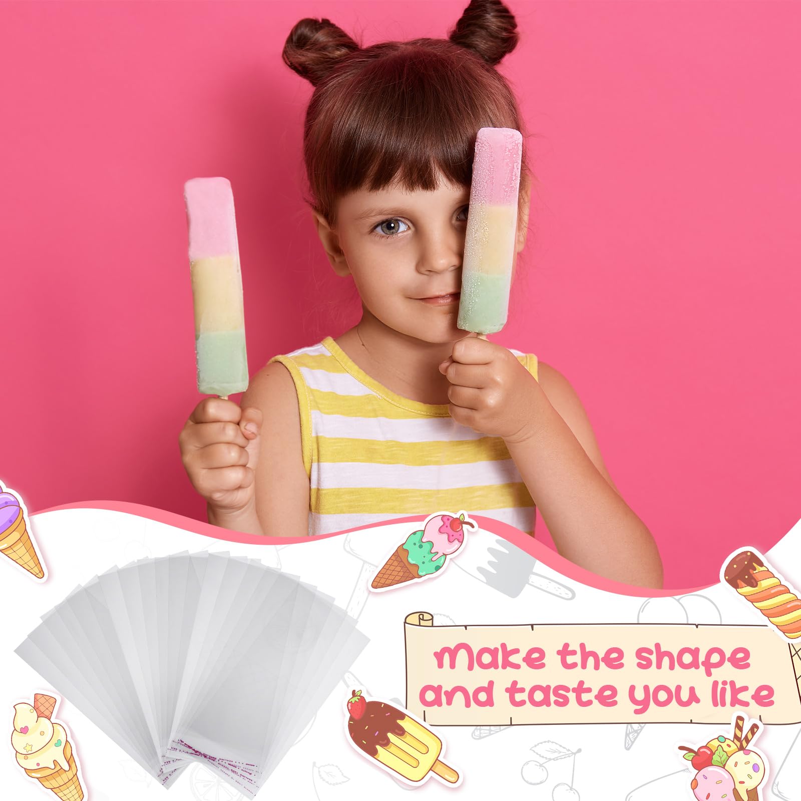 Foto 5 pulgar | Palitos de Helado y Bolsas de Plástico Patelai 500 Unidades - Venta Internacional