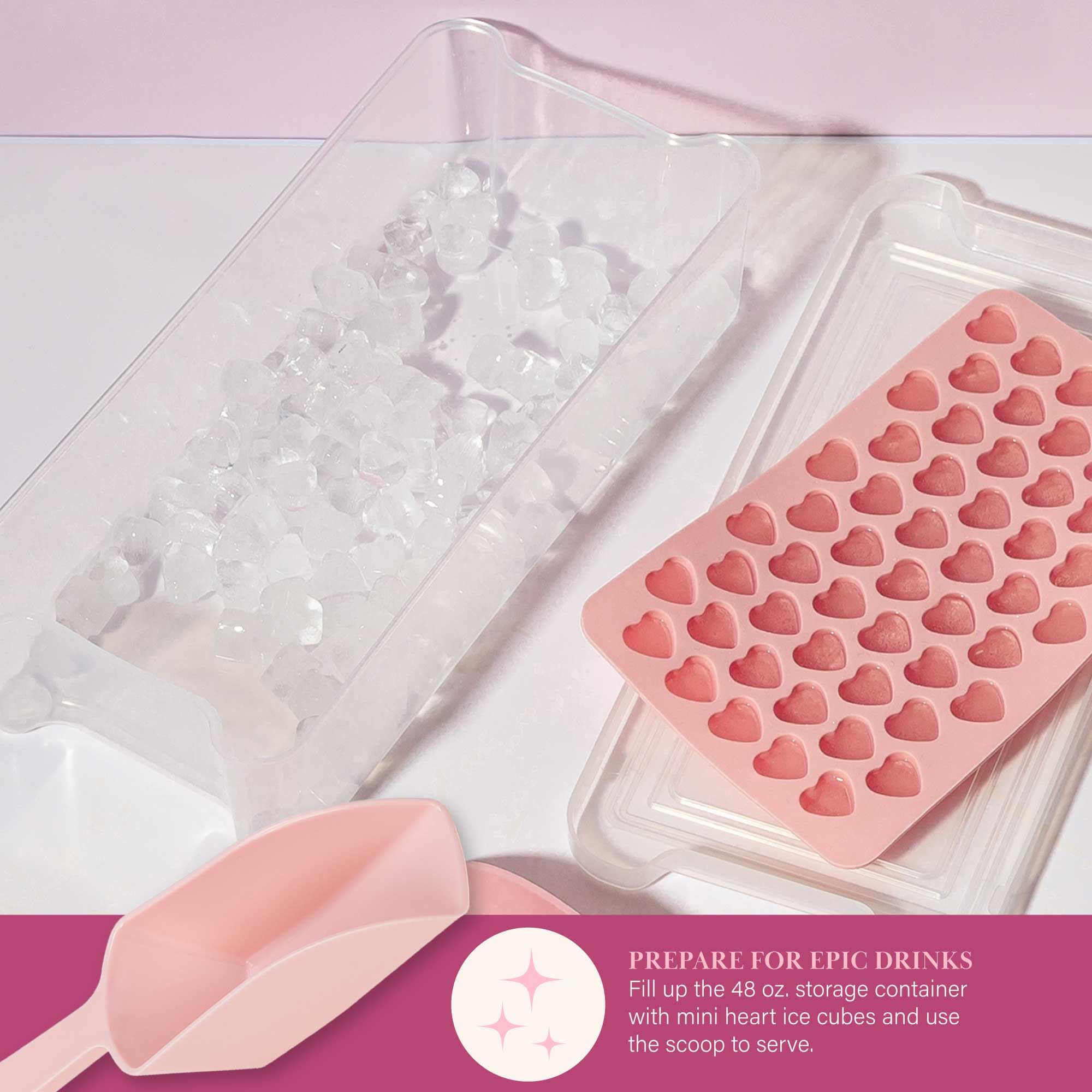 Foto 5 pulgar | Juego De Bandejas Para Minicubitos De Hielo Paris Hilton Con Forma De Corazón, 6 Piezas, Color Rosa - Venta Internaci