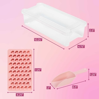 Foto 7 | Juego De Bandejas Para Minicubitos De Hielo Paris Hilton Con Forma De Corazón, 6 Piezas, Color Rosa - Venta Internaci