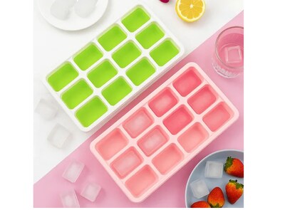 Foto 2 | Xtellar Silicone Ice Cube Trays: Pack De 4 Moldes Apilables Con Tapas, Darán Un Toque Festivo Con Sus Colores Luminosos