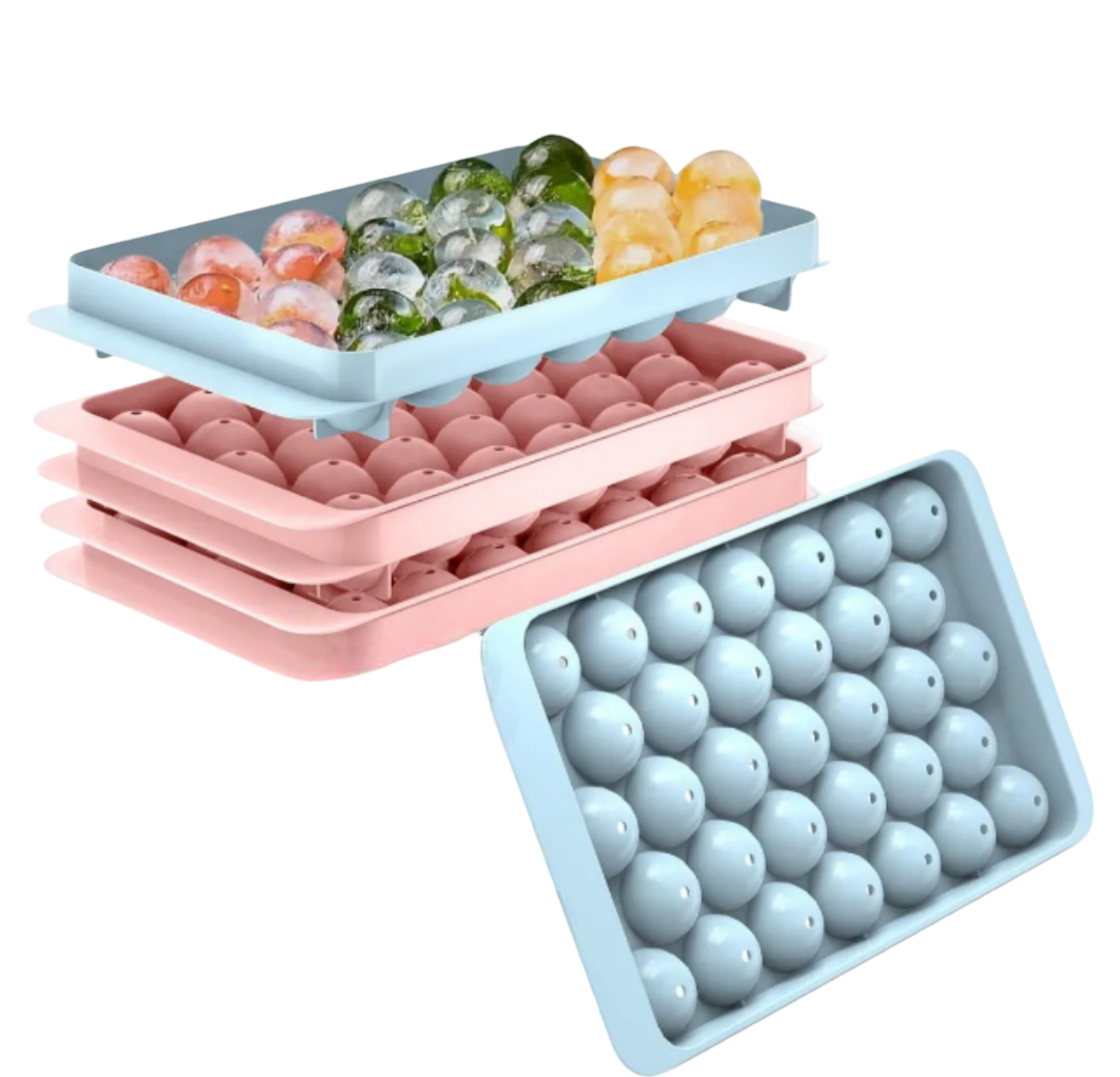 Xtellar Set De 4 Moldes 3d Para Hielo  Forma Esférica  Material Libre De Bpa