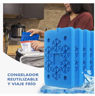 Foto 4 | Paquete De 4 Hielos Reutilizables Bolsa De Hielo Delgada