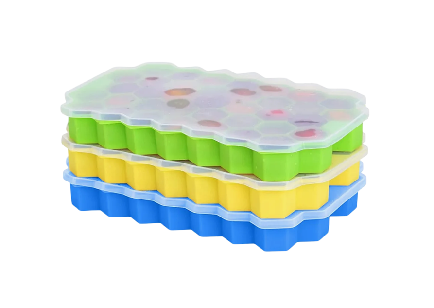 Bandejasxtellar De Cubitos Hielo  Molde De Hielo Con Tapa  3 Piezas
