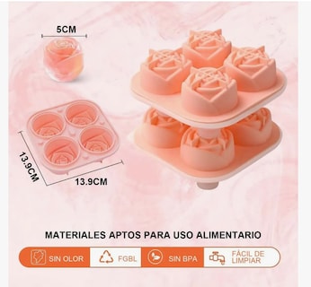 Foto 3 | Bandeja para Hielo Xtellar Flor Rosa 2 Piezas