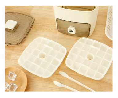 Foto 3 | Cubo De Cubitos De Hielo De Doble Capa Con Clip Para Hielo Blanco