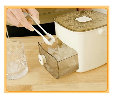 Foto 4 | Cubo De Cubitos De Hielo De Doble Capa Con Clip Para Hielo Blanco