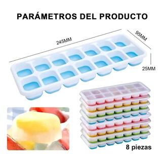 Foto 2 | Moldes para Cubitos de Hielo 8 Piezas