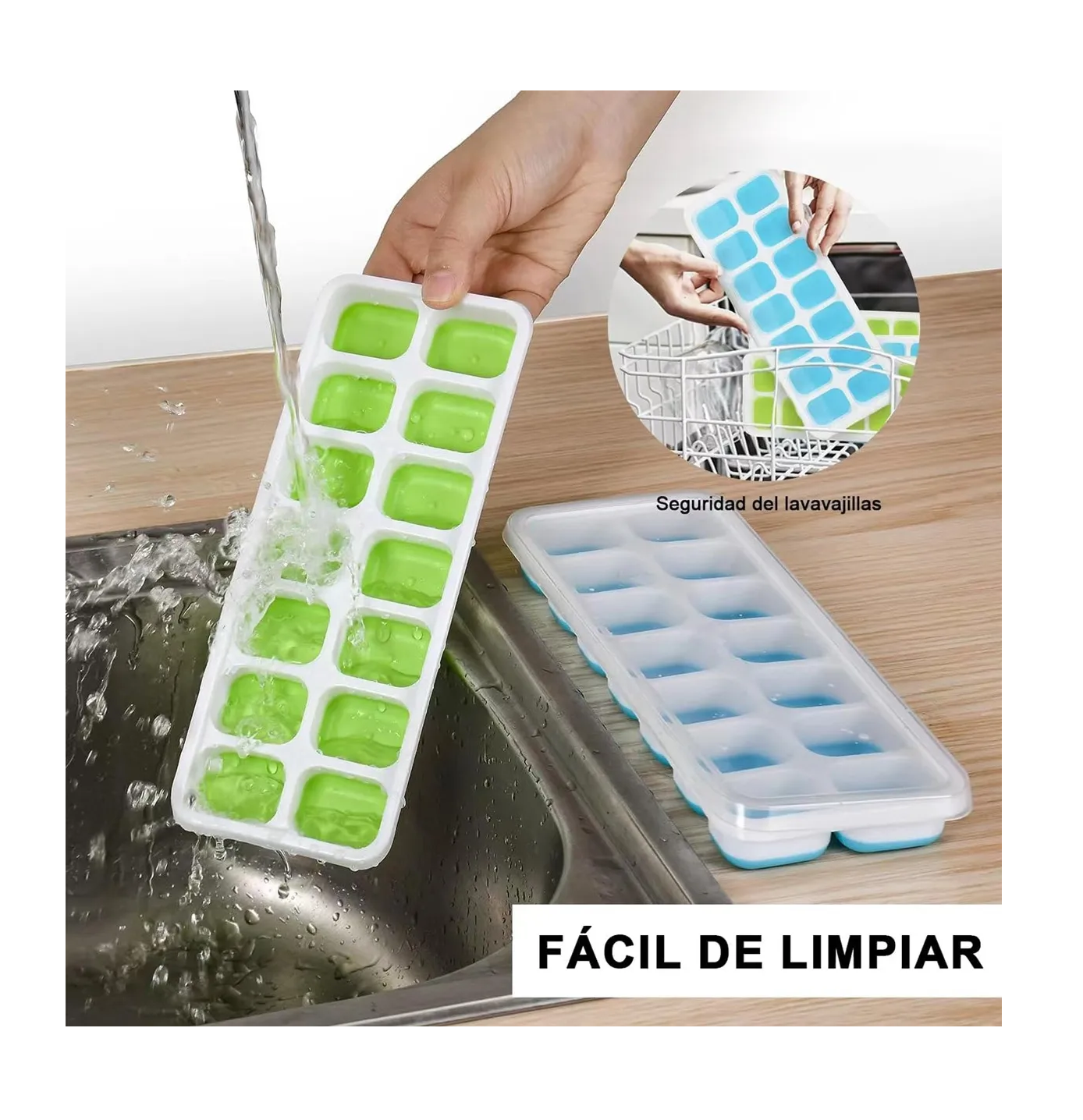 Foto 4 pulgar | Moldes para Cubitos de Hielo 8 Piezas