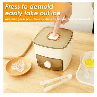 Foto 4 | Cubo De Cubitos De Hielo De Doble Capa Con Clip Para Hielo Lab.g Beige