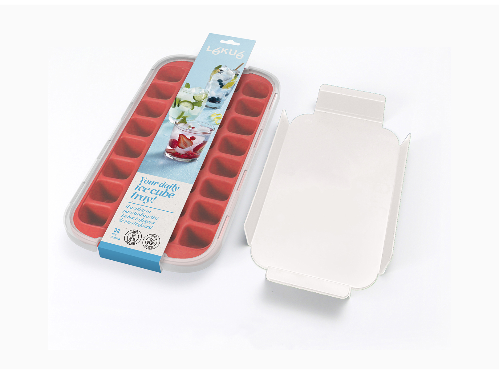 Foto 4 pulgar | Bandeja Hielo Gourmet Rectangular Con Tapa Lekue