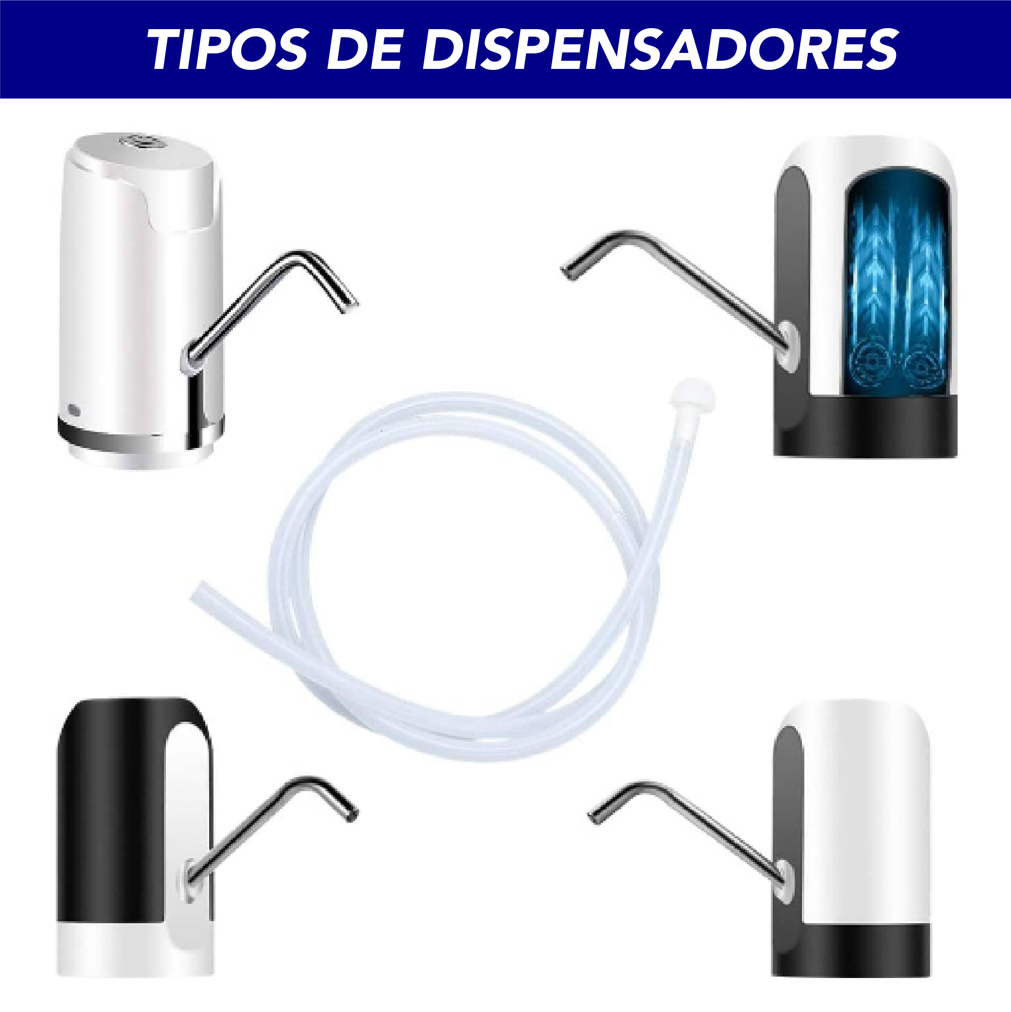 Foto 4 pulgar | Manguera De Silicona P/dispensador Usb De Agua 2 Piezas 50cm