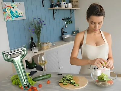 Foto 4 | Xtellar 3-en-1 Pelador Rallador Y Rebanador De Alimentos Versátil Y De Alta Calidad