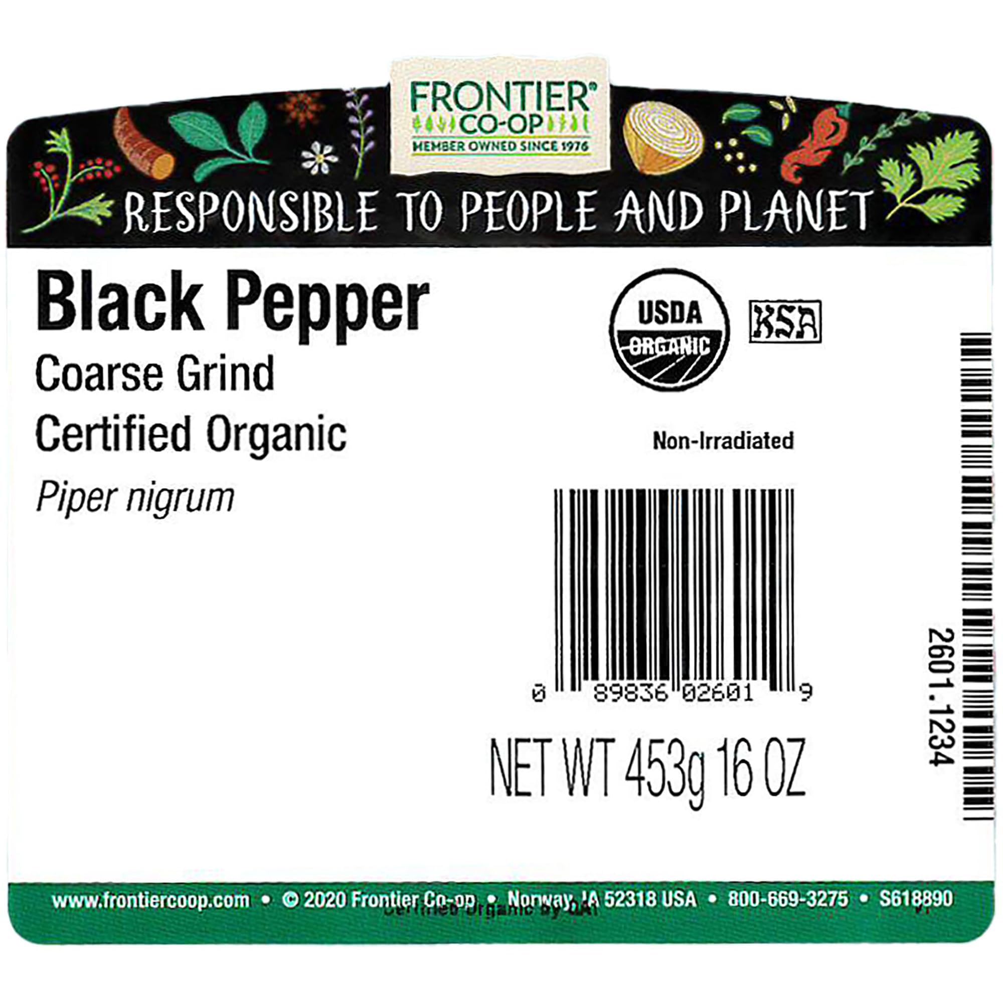 Foto 3 pulgar | Molido Grueso Orgánico Black Pepper Frontier Co-op  454 G - Venta Internacional.