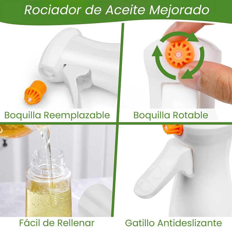 Foto 3 pulgar | Rociador de Aceite de Vidrio Hiperware 200 ml con Brocha