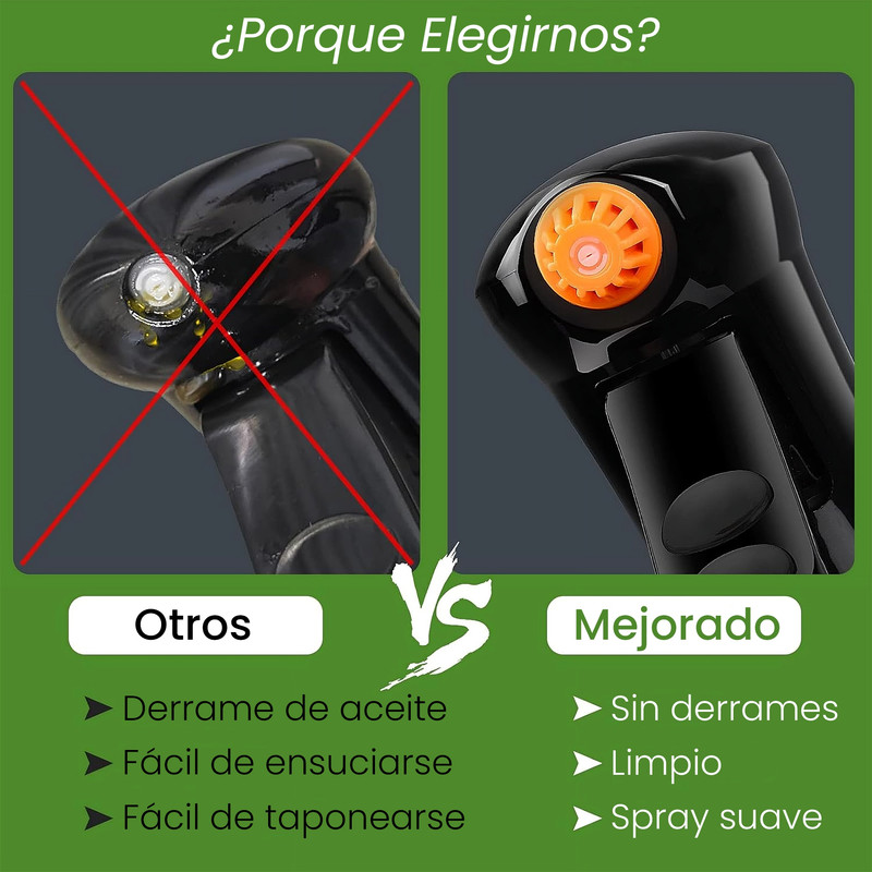 Foto 4 pulgar | Dispensador de Aceite Spray de Vidrio Hiperware de 200 ml con Brocha Negro