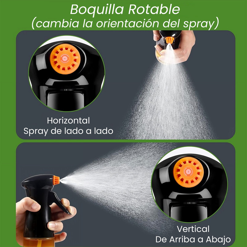 Foto 5 pulgar | Dispensador de Aceite Spray de Vidrio Hiperware de 200 ml con Brocha Negro