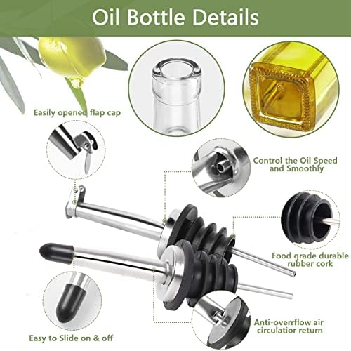 Foto 7 pulgar | Botella Dispensadora de Aceite Leaflai Glass 500 Ml - Venta Internacional