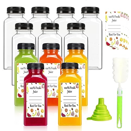 Botellas De Zumo Leaflai, 12 Unidades, 350 Ml, Reutilizables Con Tapas A Prueba De Manipulaciones - Venta Internacional.