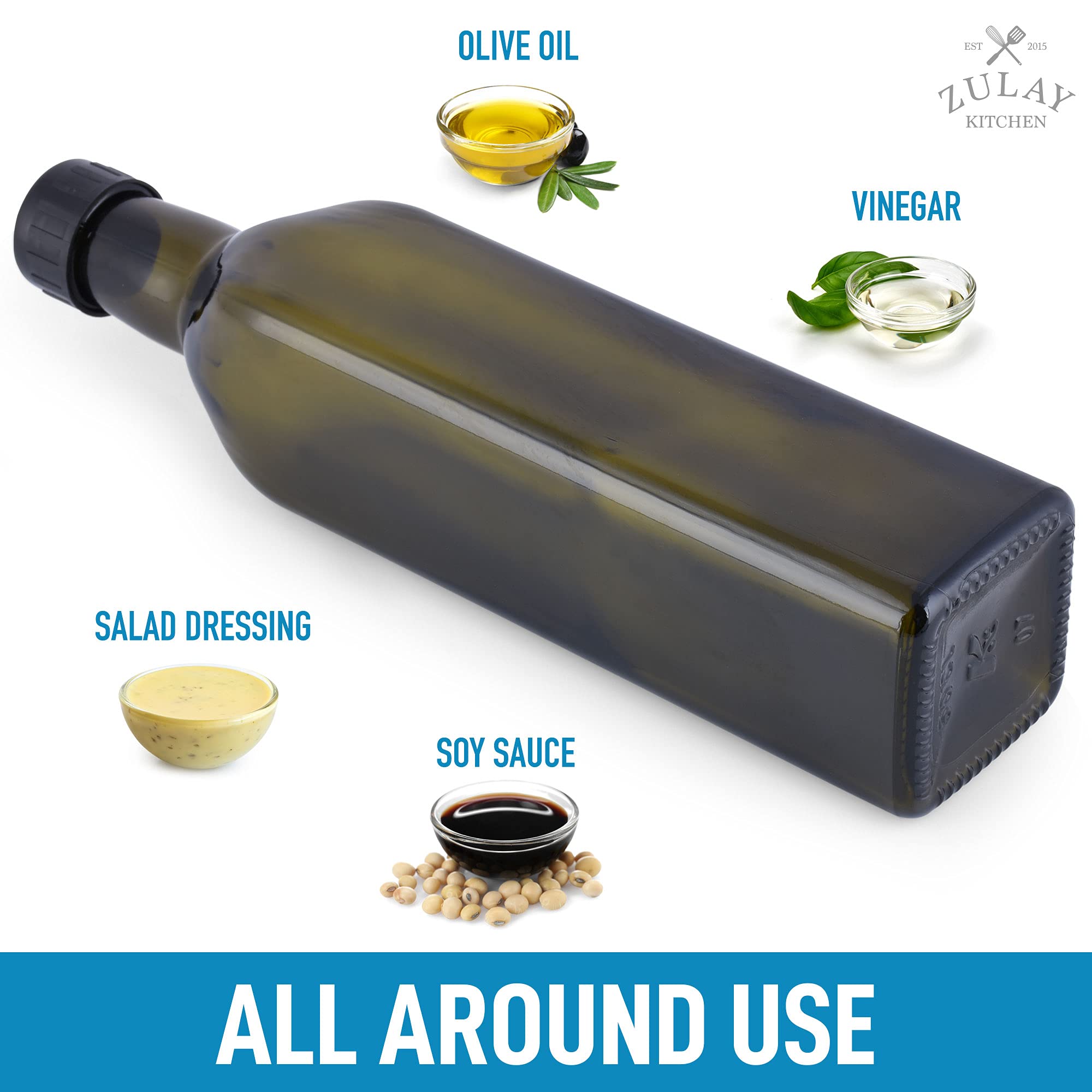 Foto 6 pulgar | Botella Dispensadora de Aceite Zulay 500 Ml 2 Piezas - Venta Internacional
