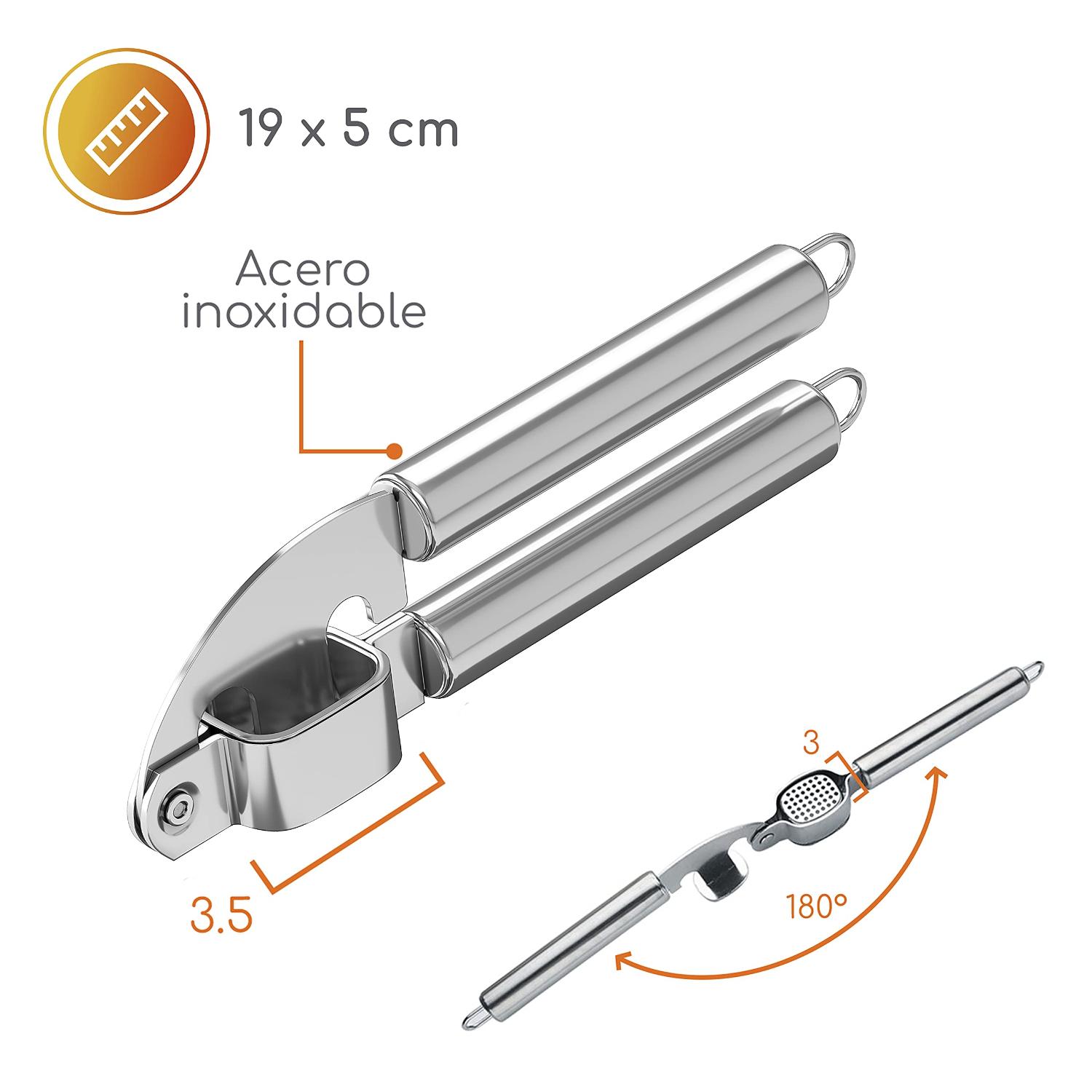 Foto 4 pulgar | Exprimidor de Ajos Bazzeff de Acero Inoxidable