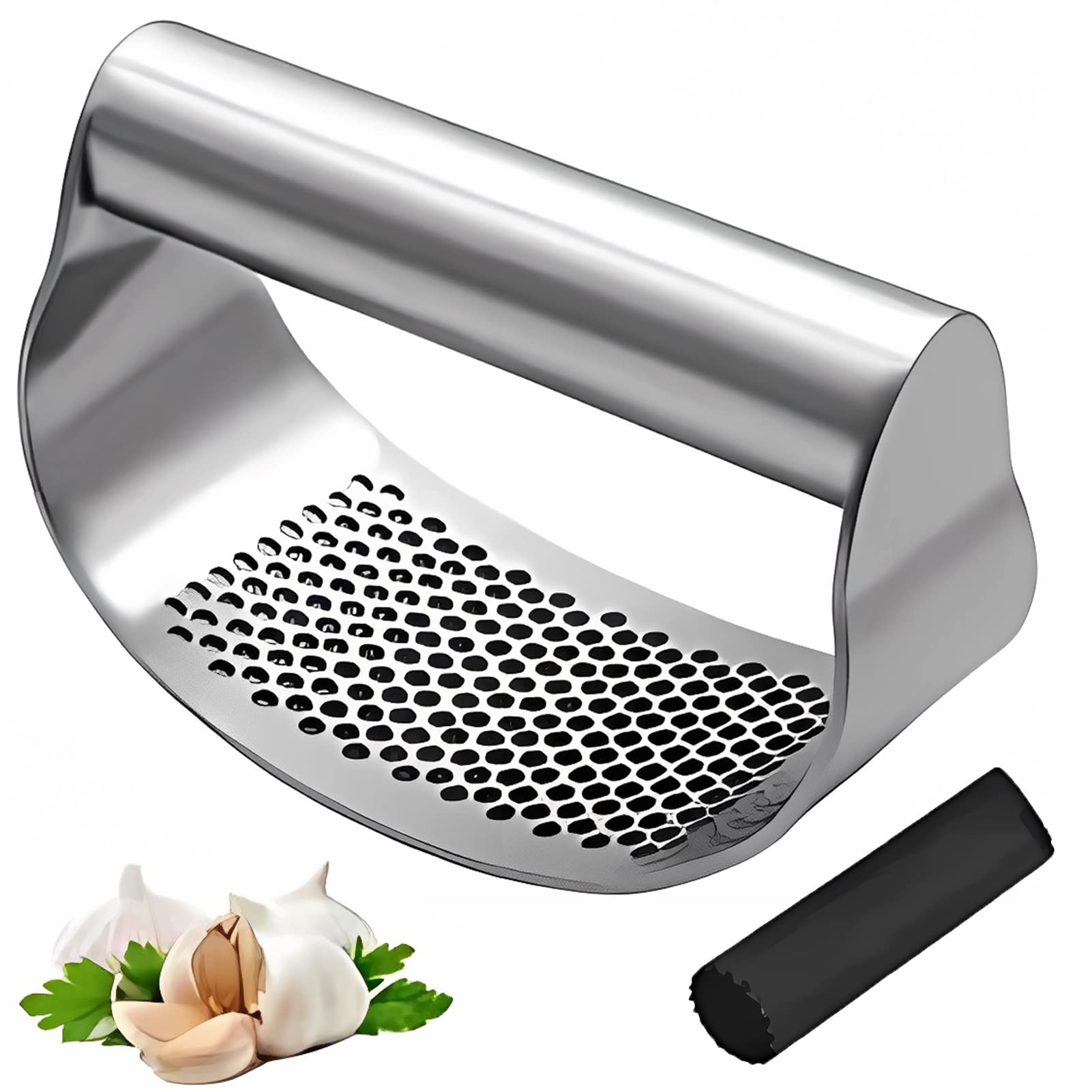 Foto 2 pulgar | Trituradora Basculante De Acero Inoxidable Garlic Press Con Cepillo De Limpieza - Venta Internacional.