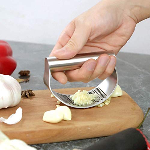 Foto 7 pulgar | Trituradora Basculante De Acero Inoxidable Garlic Press Con Cepillo De Limpieza - Venta Internacional.