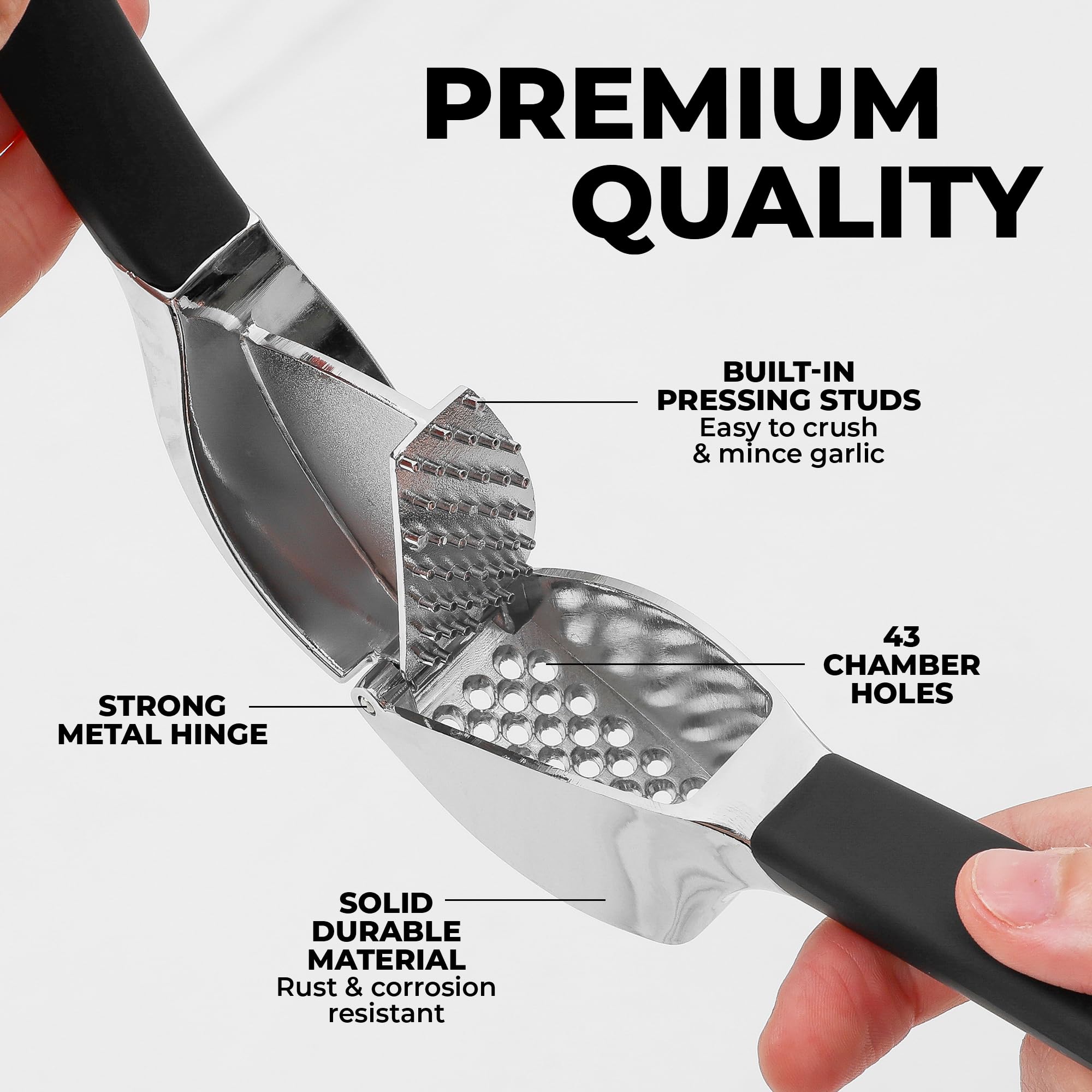 Foto 4 pulgar | Exprimidor De Ajo Zulay Comfort Grip Con Pelador Y Cepillo - Venta Internacional.