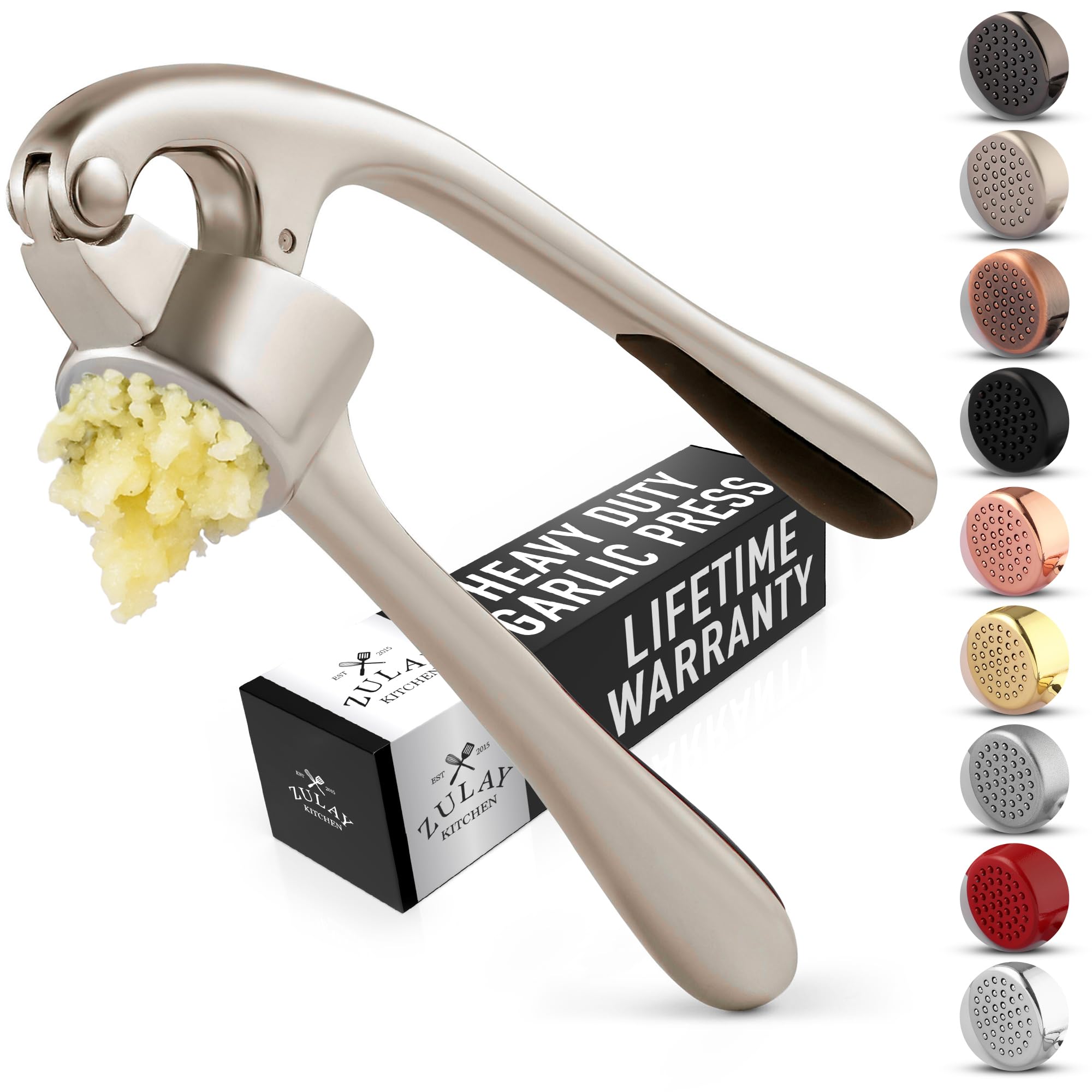 Foto 2 pulgar | Exprimidor De Ajos Zulay Kitchen Premium Durable Plateado - Venta Internacional.