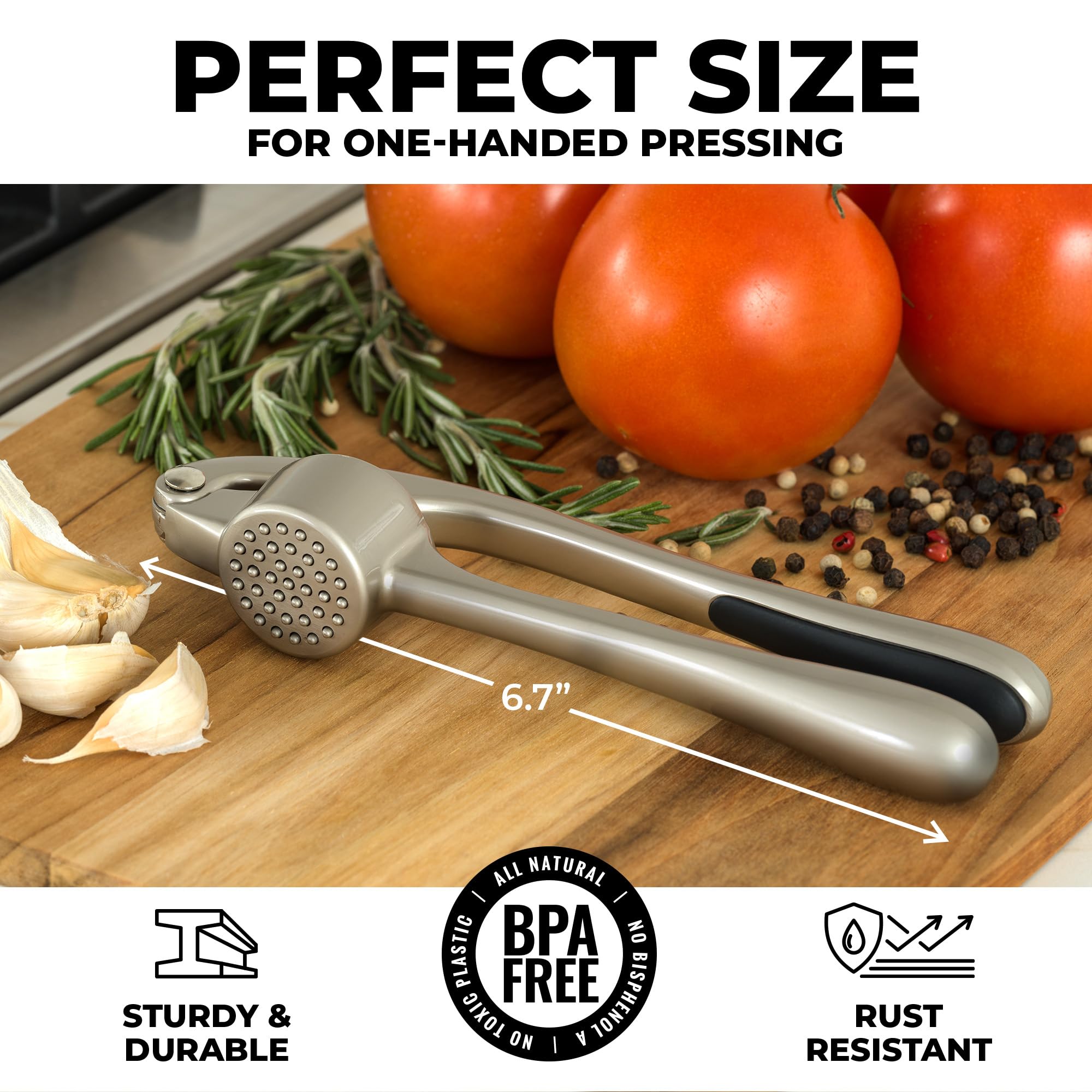 Foto 2 | Exprimidor De Ajos Zulay Kitchen Premium Durable Plateado - Venta Internacional.