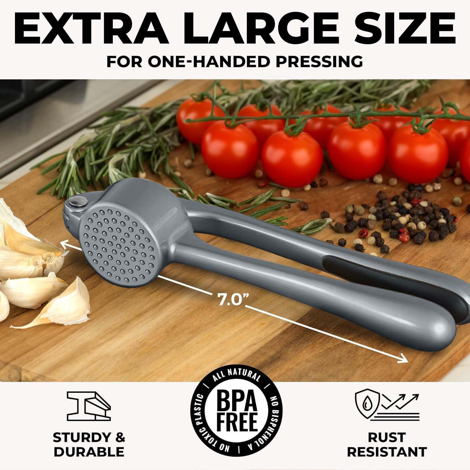 Foto 3 pulgar | Set De Prensas De Ajo Zulay Kitchen Premium Bigger Bowl Slate - Venta Internacional.