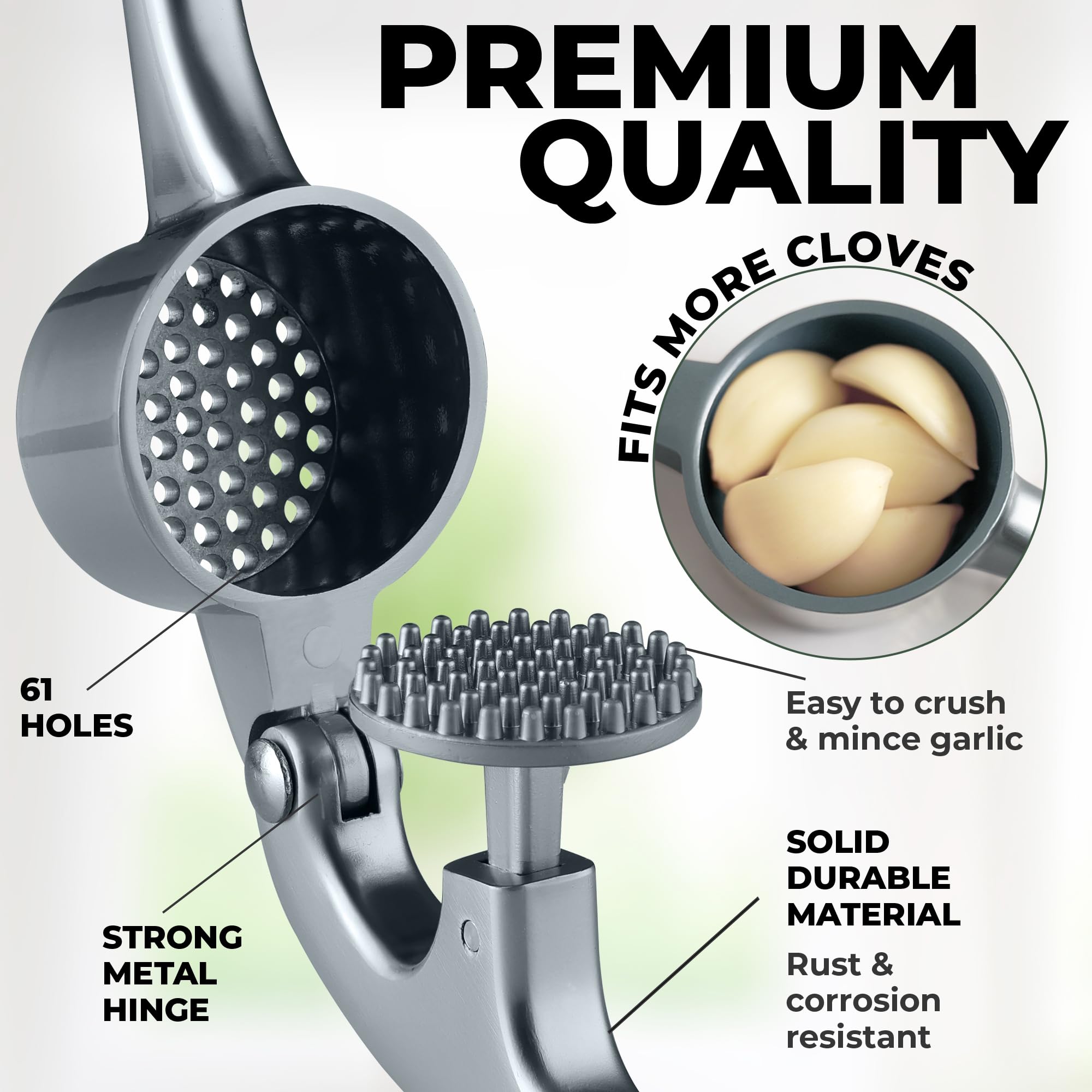 Foto 8 pulgar | Set De Prensas De Ajo Zulay Kitchen Premium Bigger Bowl Slate - Venta Internacional.