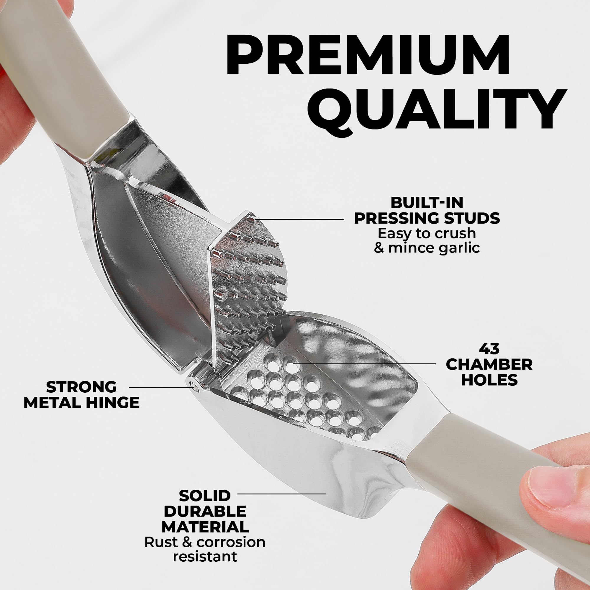 Foto 4 pulgar | Exprimidor De Ajo Zulay Comfort Grip Con Pelador Y Cepillo, Color Gris - Venta Internacional.
