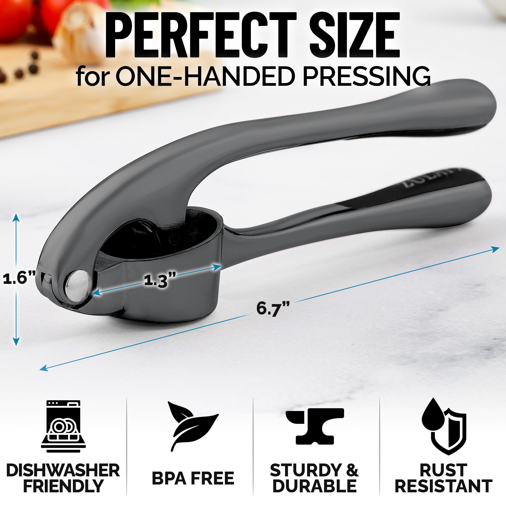 Foto 7 | Set Prensador De Ajos Zulay Kitchen Premium A Prueba De Óxido Con Pelador - Venta Internacional.