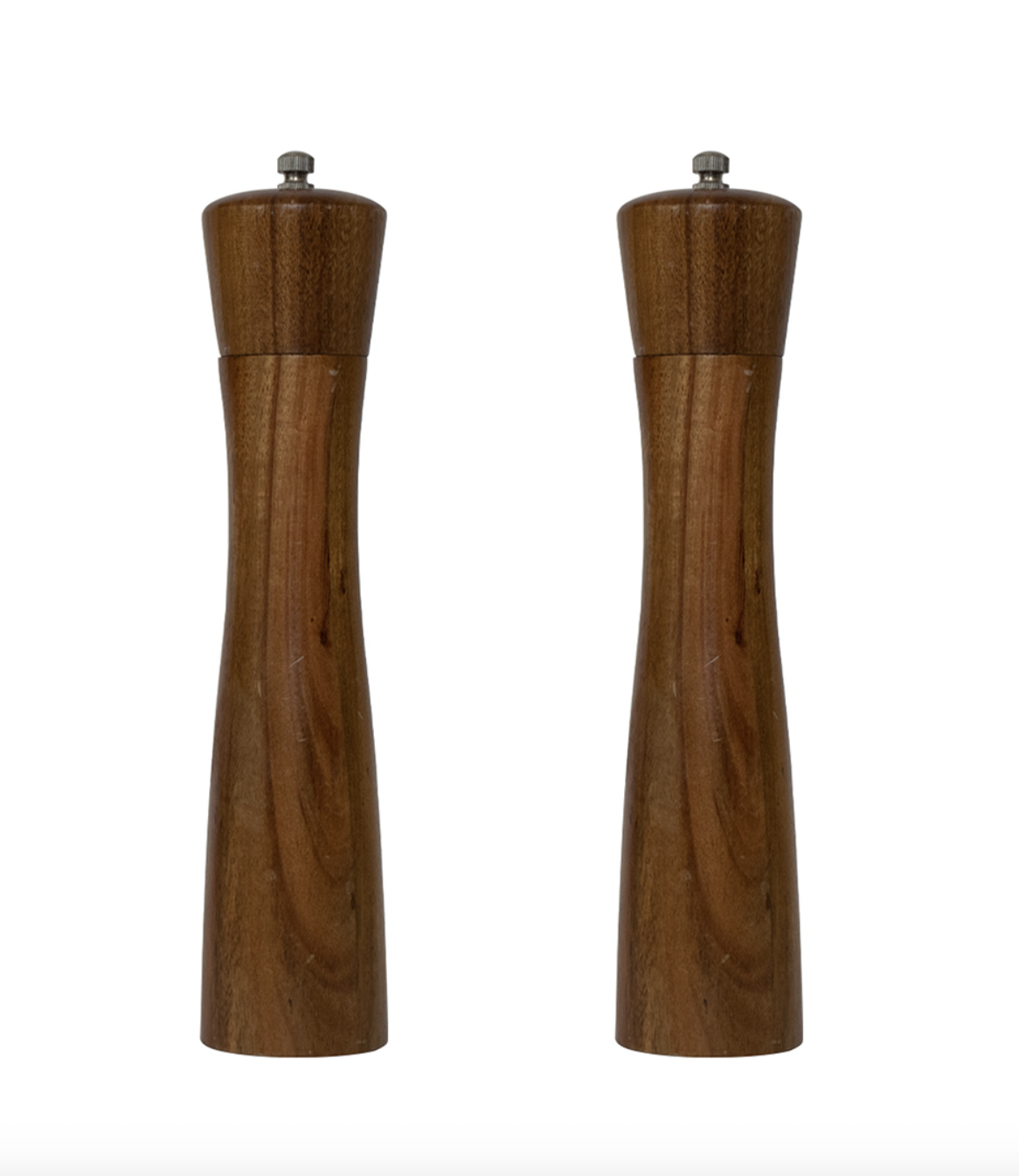 Foto 2 pulgar | Juego Salero Y Pimietero Madera Acacia Molino Metalico 27 Cm