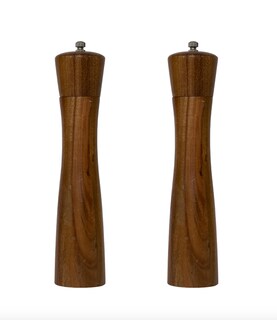 Foto 1 | Juego Salero Y Pimietero Madera Acacia Molino Metalico 27 Cm