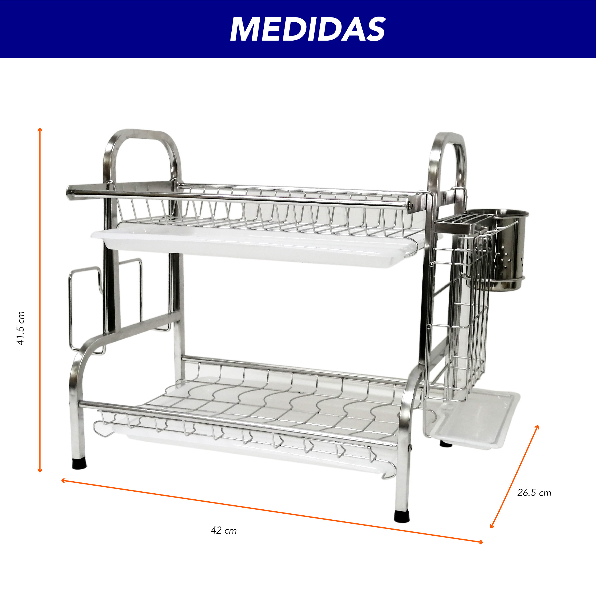 Foto 3 pulgar | Escurridor de Acero Inoxidable Rd Royal Cook Nj-3531 color Plata 2 Niveles