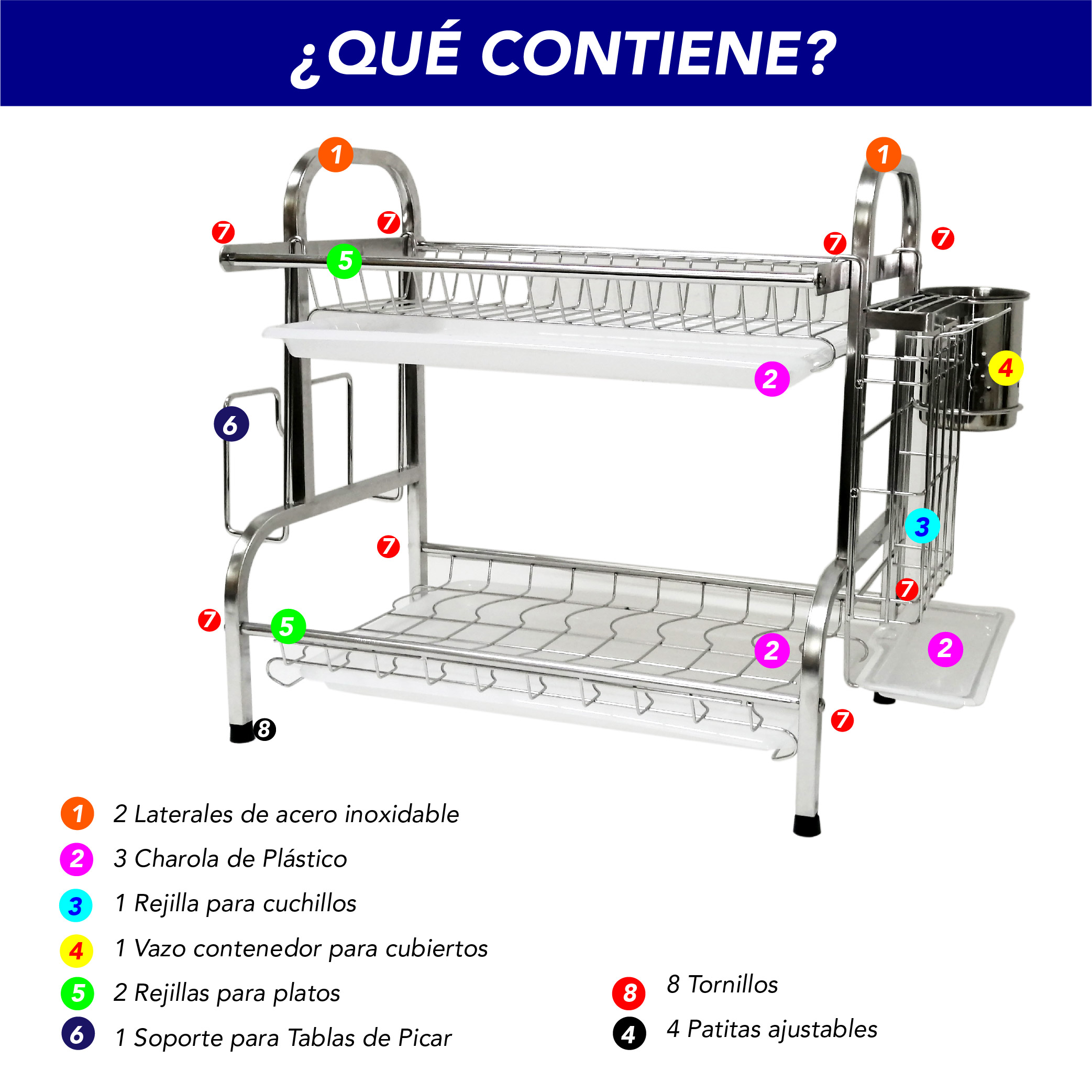 Foto 4 pulgar | Escurridor de Acero Inoxidable Rd Royal Cook Nj-3531 color Plata 2 Niveles