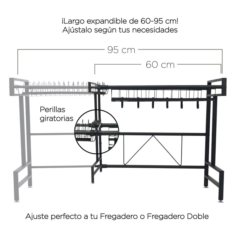 Foto 4 pulgar | Escurridor de Acero Inoxidable Colorhome Chrack3 color Negro 2 Niveles