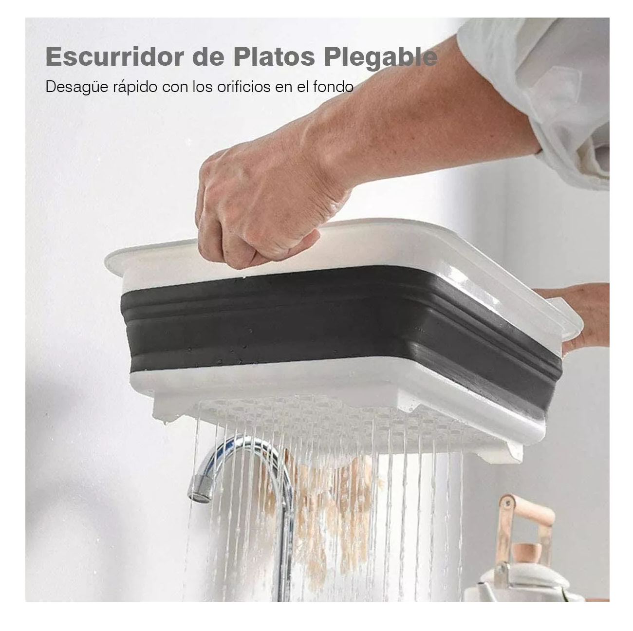 Foto 5 pulgar | Escurridor de Trastes BELUG color Gris con Blanco Plegable de Silicona