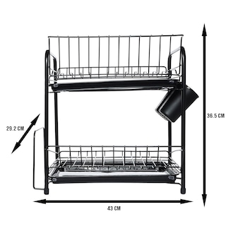 Foto 2 | Escurridor EKE Life Home EKE-12 color Negro de Acero Inoxidable