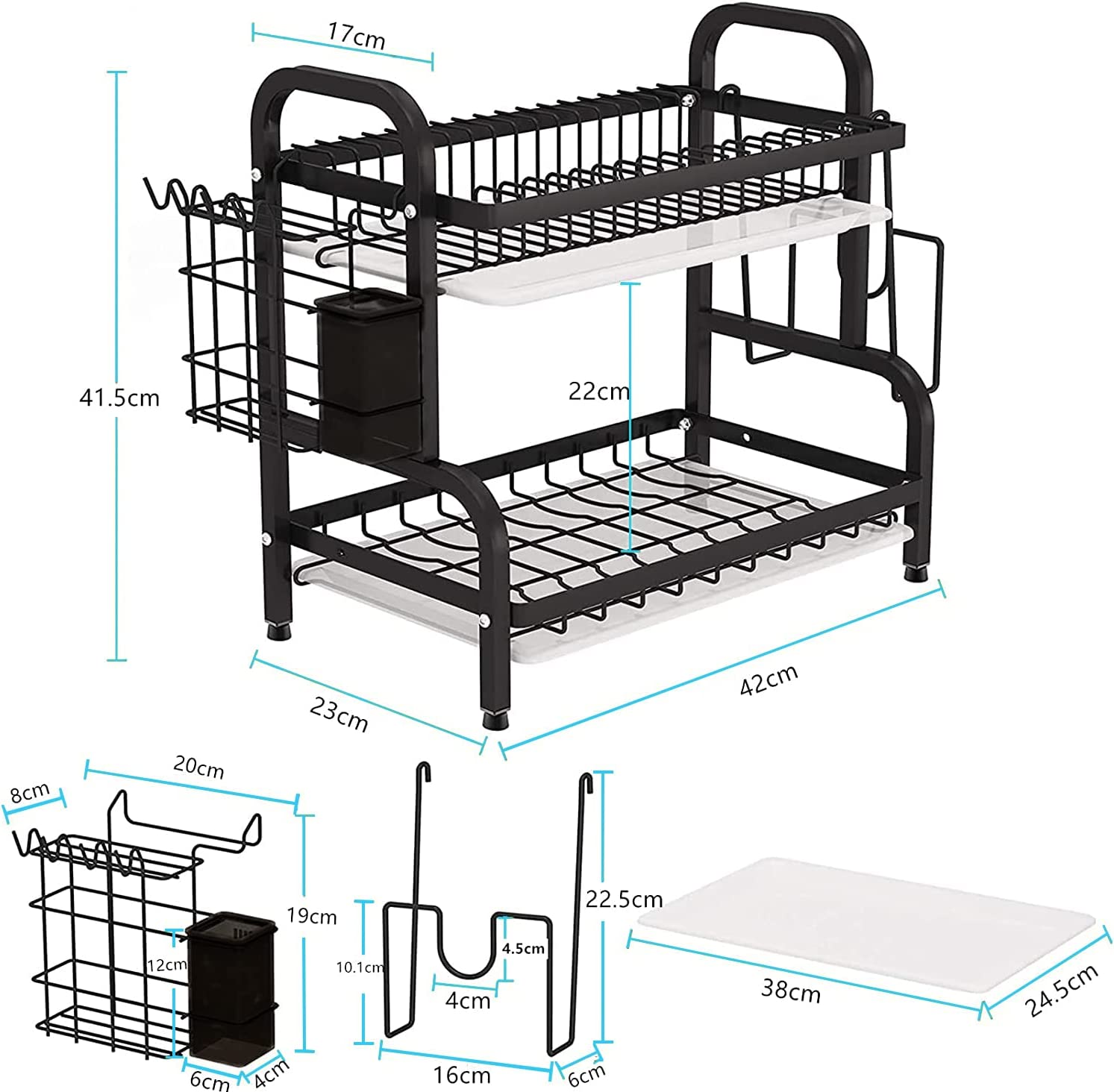 Foto 4 pulgar | Escurridor de Platos 2 Niveles Happy Life de Acero Inoxidable Gran Capacidad