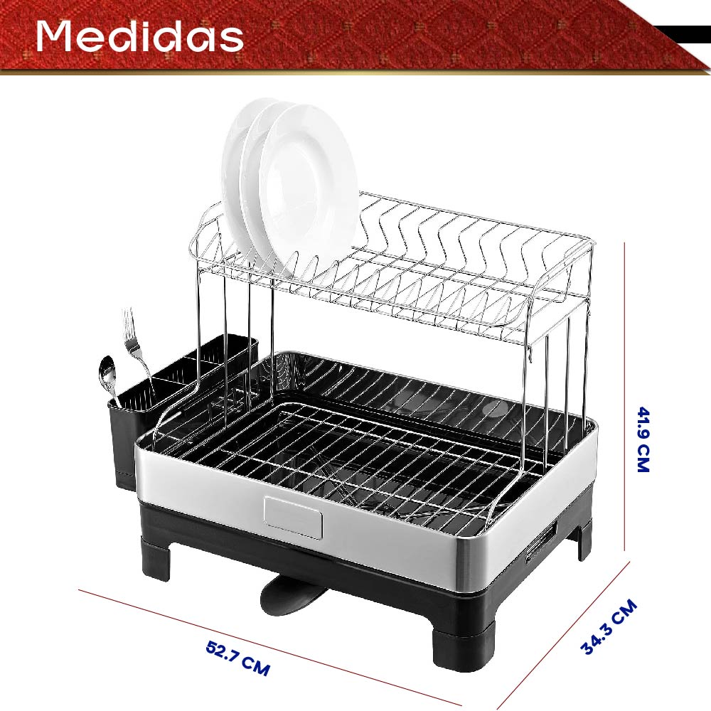 Foto 3 pulgar | Escurridor de Acero Inoxidable Rd Royal Cook color Plateado 2 Niveles Antiadherente