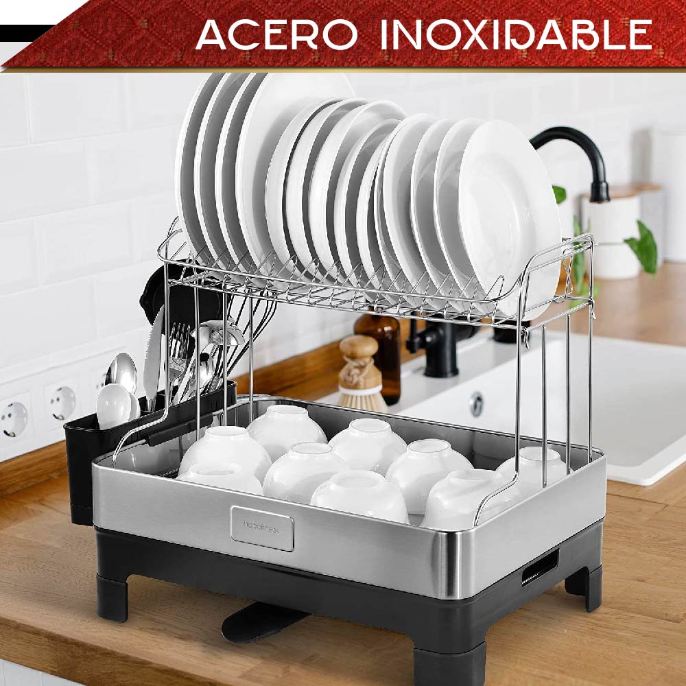 Foto 3 | Escurridor de Acero Inoxidable Rd Royal Cook color Plateado 2 Niveles Antiadherente