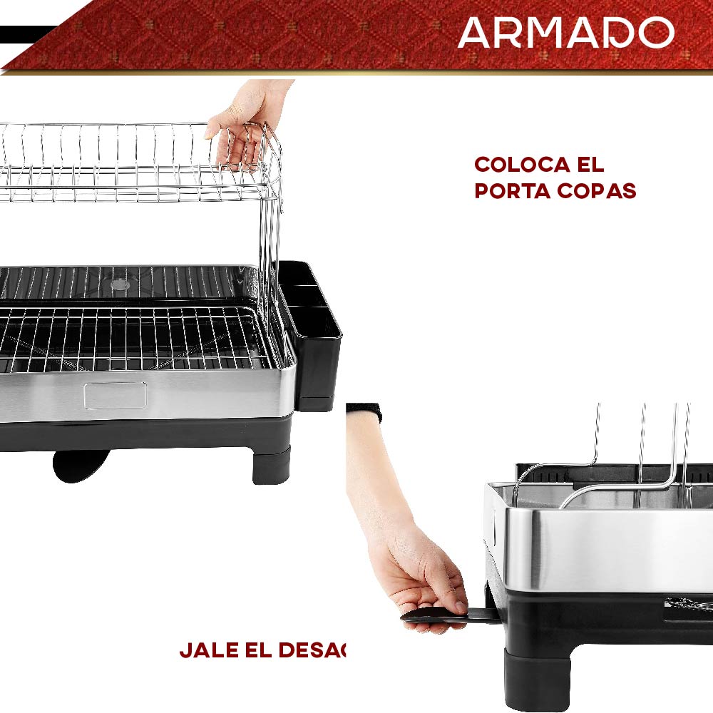 Foto 7 pulgar | Escurridor de Acero Inoxidable Rd Royal Cook color Plateado 2 Niveles Antiadherente