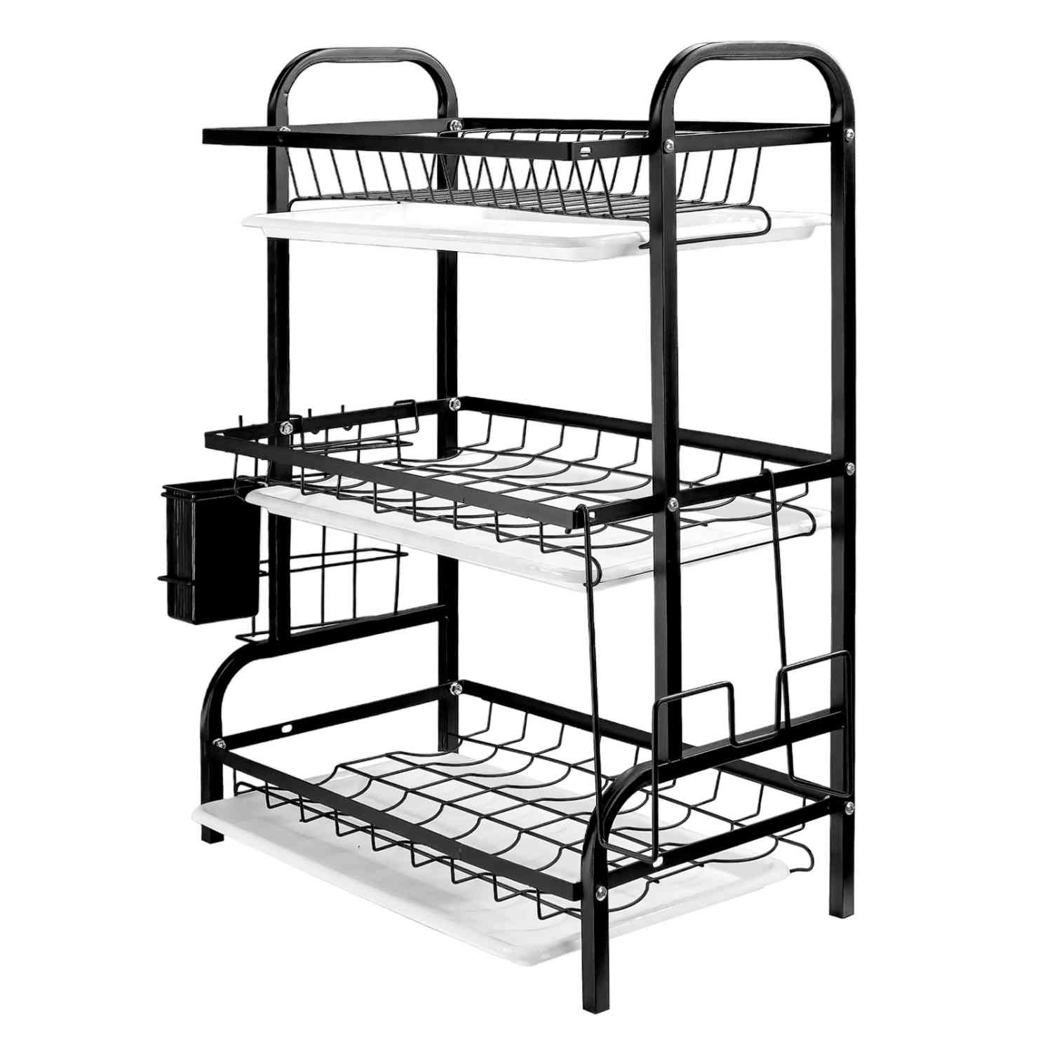 Foto 4 pulgar | Escurridor Gutstark color Negro para Platos 3 Niveles Bandejas Extraíbles