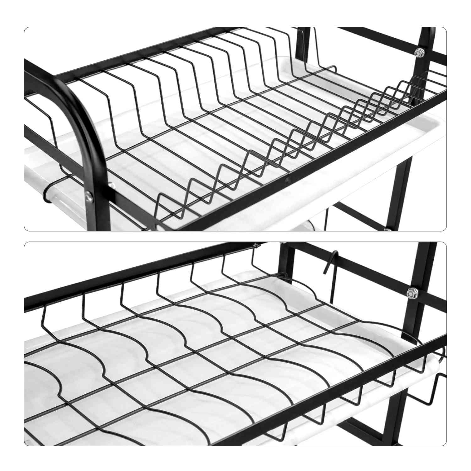 Foto 5 pulgar | Escurridor Gutstark color Negro para Platos 3 Niveles Bandejas Extraíbles