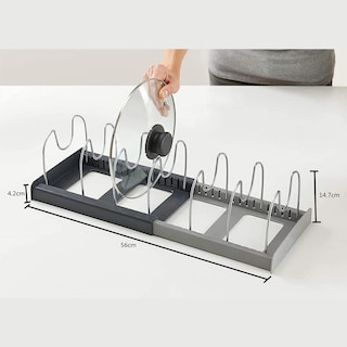 Foto 5 | Organizador Escurridor Retráctil de Plastico y Metal Aquila Gris