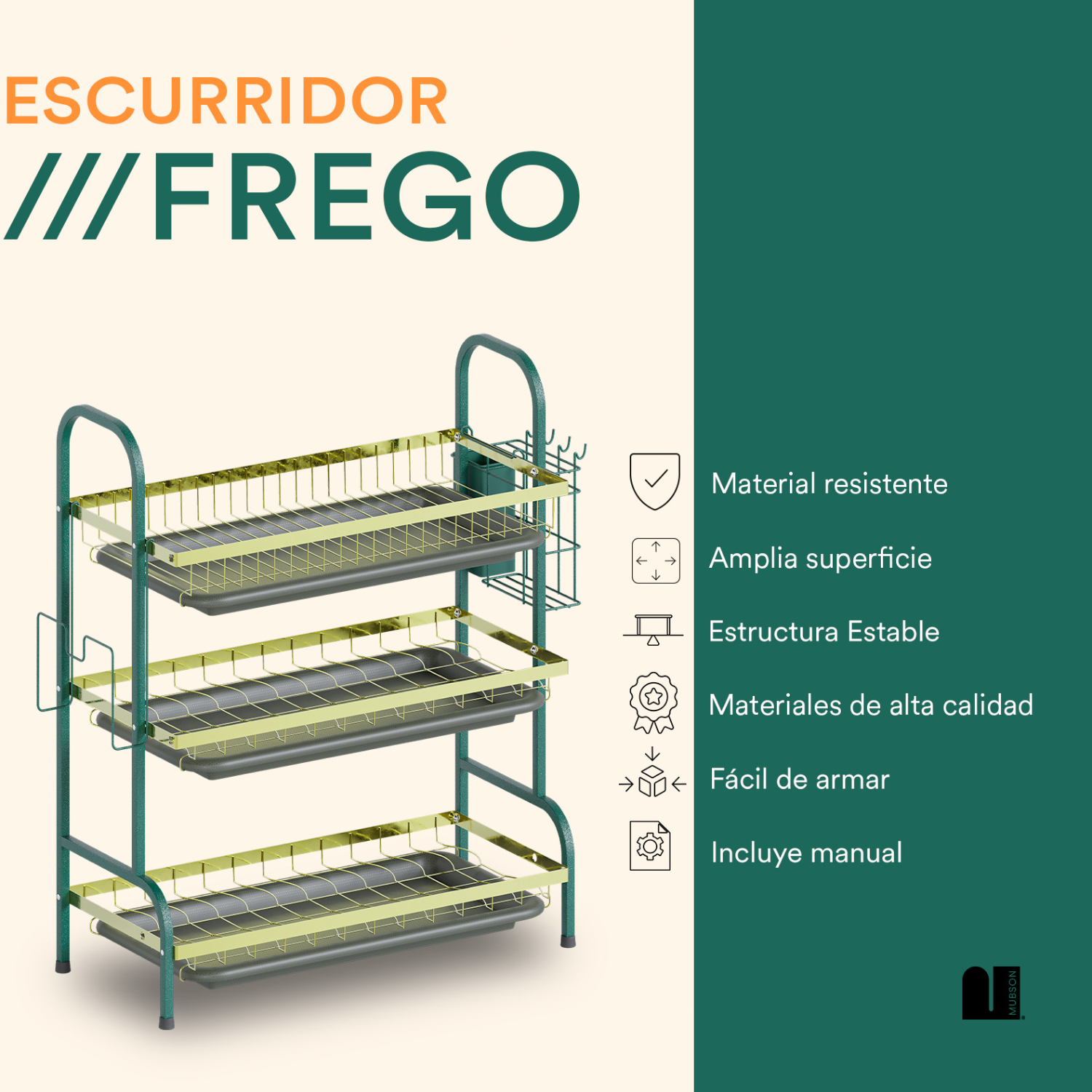 Foto 2 | Escurridor De Trastes Mubson. Escurre Platos Frego