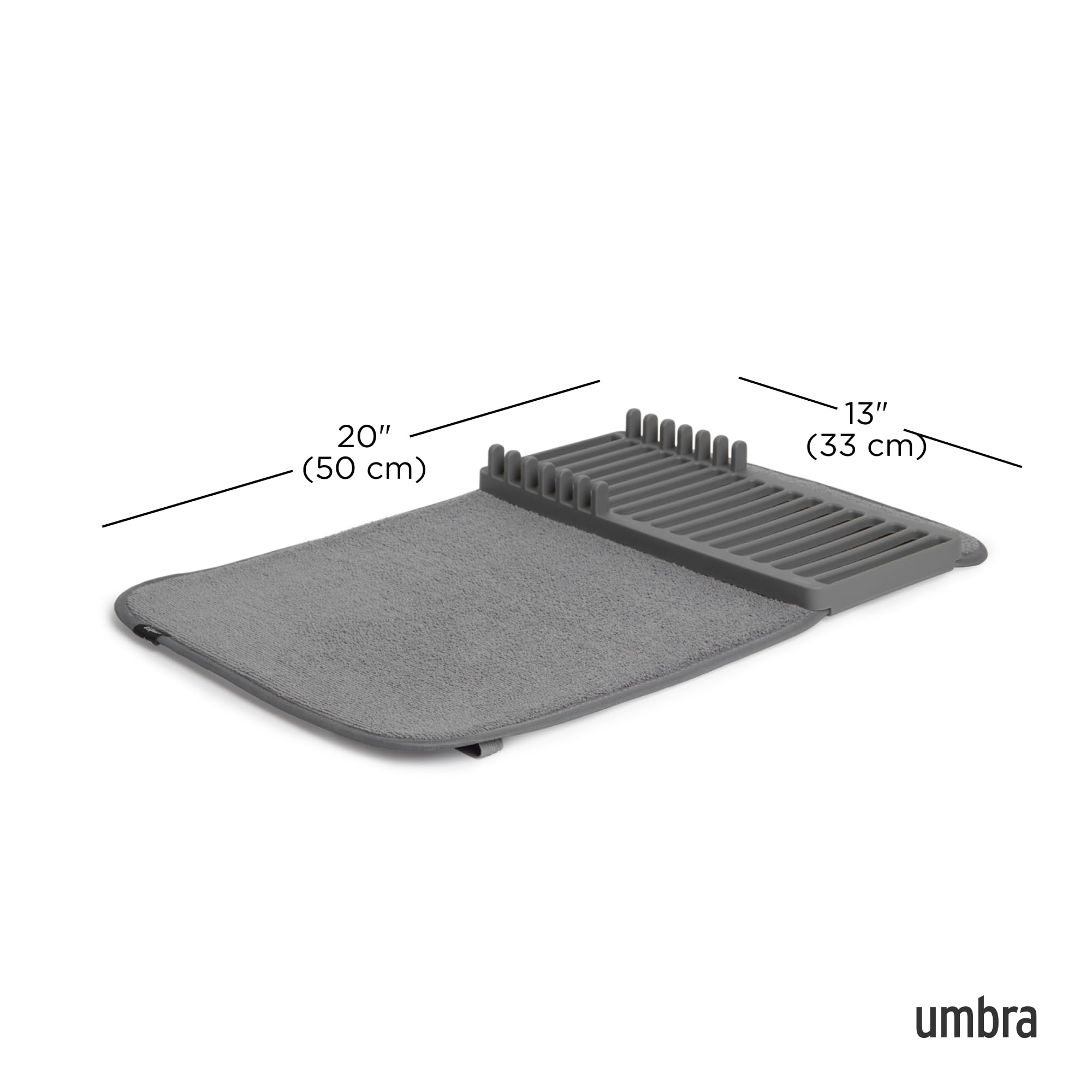 Foto 4 pulgar | Estante Para Platos Umbra Udry Mini Con Tapete De Secado De Microfibra, Color Gris - Venta Internacional.