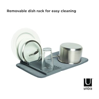 Foto 4 | Estante Para Platos Umbra Udry Mini Con Tapete De Secado De Microfibra, Color Gris - Venta Internacional.